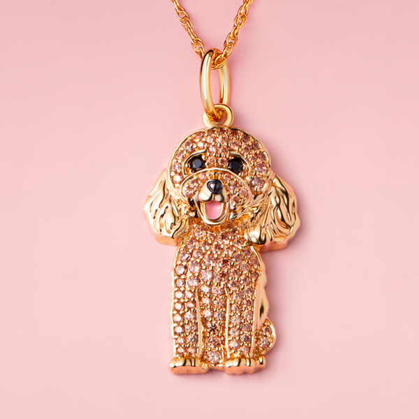 Poodle jewelry gold best sale