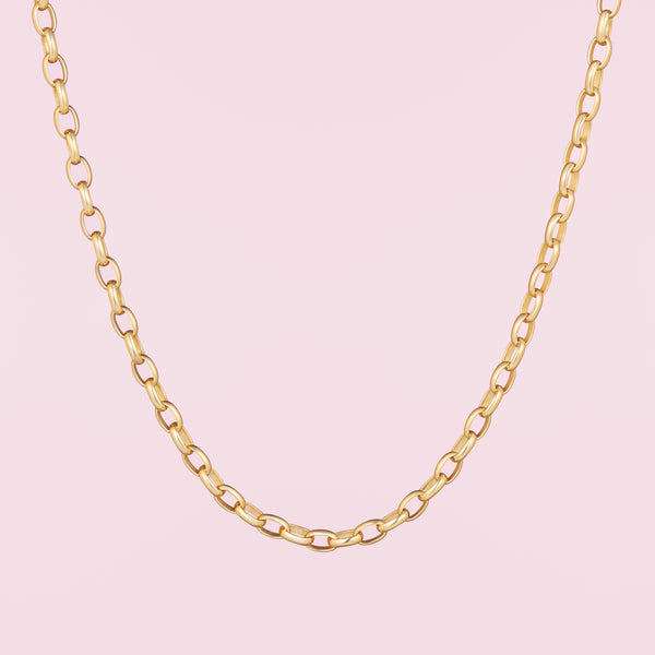 Tiny Open Rolo Chain Necklace – David Von