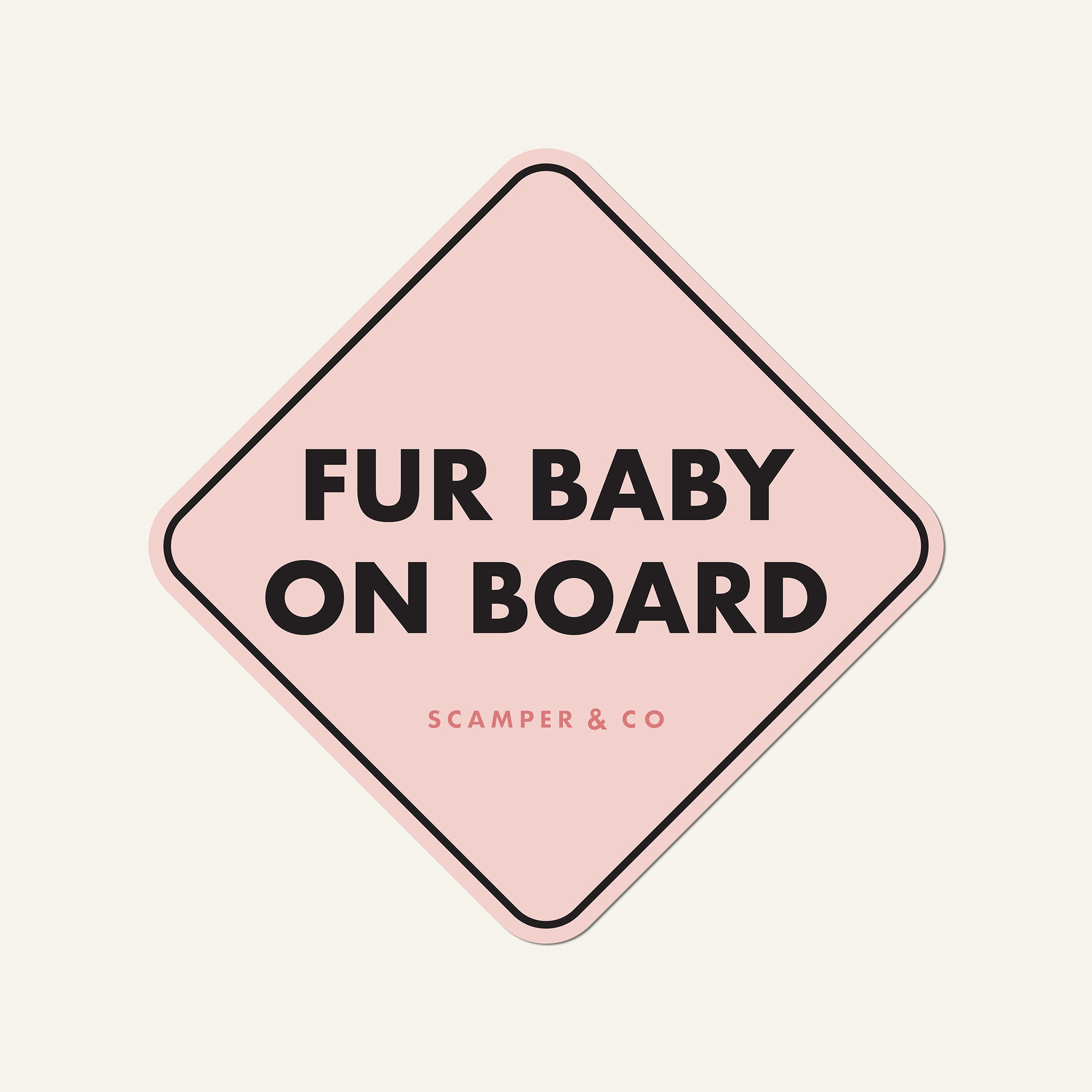 "Fur Baby On Board" Sticker